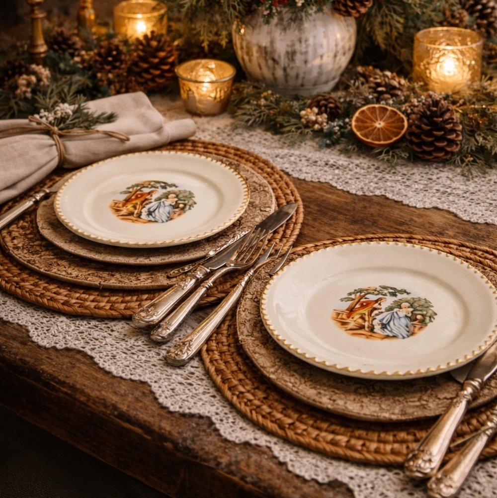 Harker Pottery Dessert Plates Set Of 3